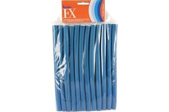 Hair Fx Flexible Rods Long Blue - Budget Salon Supplies Retail