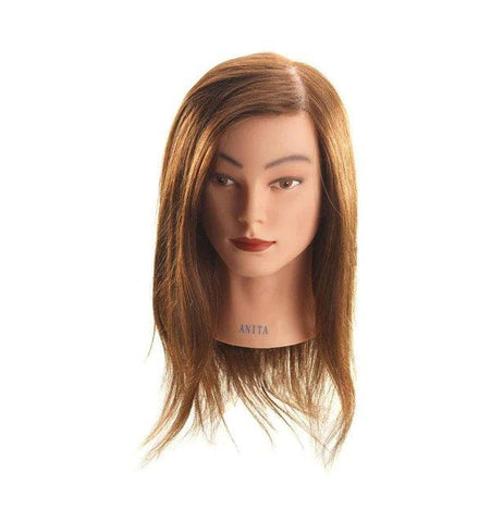 Hi Lift Mannequin Head Anita- Long Brown (40-45 Cm) - Budget Salon Supplies Retail