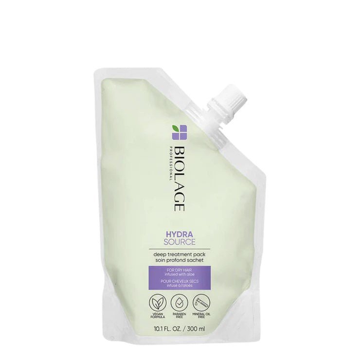 Matrix Biolage Hydra Source Deep Treatment Pack Hair Mask for Dry Hair 300ml - Budget Salon Supplies Retail