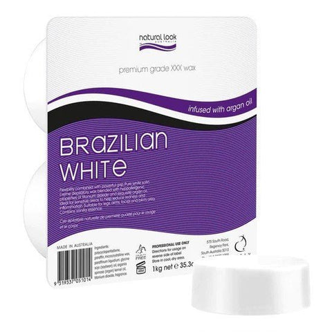 Natural Look Brazilian White Hot Premium Wax 1Kg - Budget Salon Supplies Retail