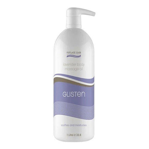 Natural Look Glisten Lavender Body Massage Oil 1Lt - Budget Salon Supplies Retail
