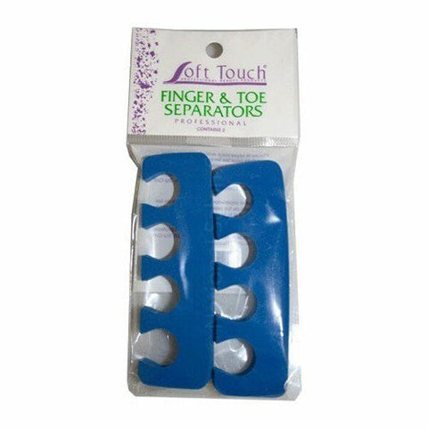 Natural Look Soft Touch Finger & Toe Seprators Blue 2 Pk - Budget Salon Supplies Retail