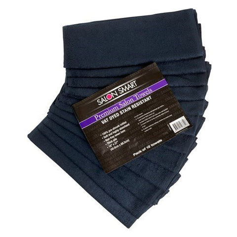 Salon Smart 12Pk Black Towels - Budget Salon Supplies Retail