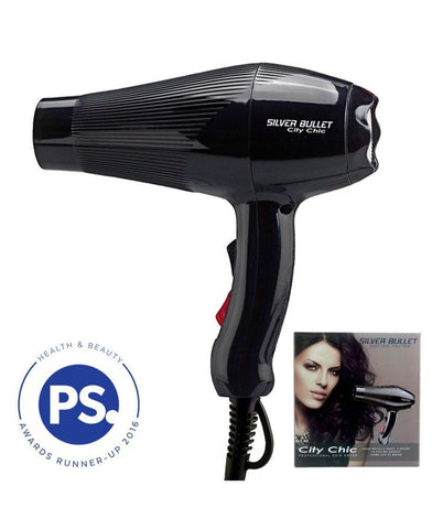 Silver Bullet City Chic Hair Dryer Black 2000W - Budget Salon Supplies Retail