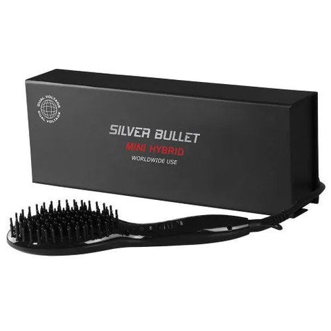 Silver Bullet Mini Hybrid Straightening Hot Brush - Budget Salon Supplies Retail