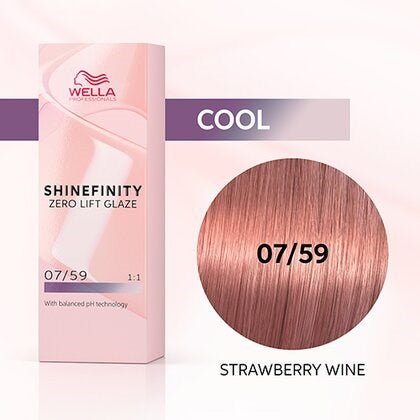 Wella Shinefinity 07/59 Strawberry Wine 60ml - Budget Salon Supplies Retail